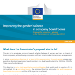 Factsheet June 2014: Improving the gender balance in company boardroom