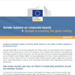Factsheet 2014: Gender balance on corporate boards - Europe is cracking the glass ceiling