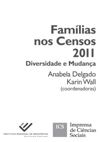 Famílias nos Censos 2011 - Diversidade e Mudança