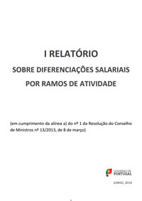 I Relatório sobre diferenciações salariais por ramos de atividade