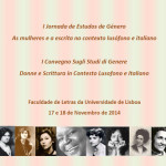 Jornada de Estudos de Género: «As mulheres e a escrita no contexto lusófono e italiano»
