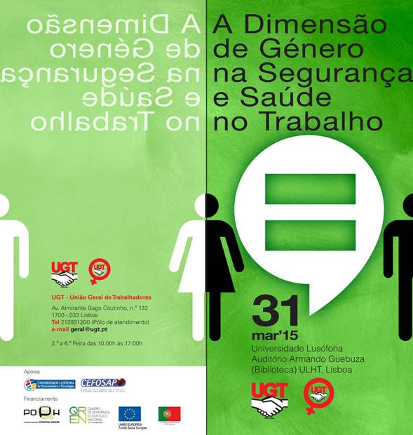 Seminário «Dimensão de Género na Segurança e Saúde no Trabalho» (31 mar., Lisboa)