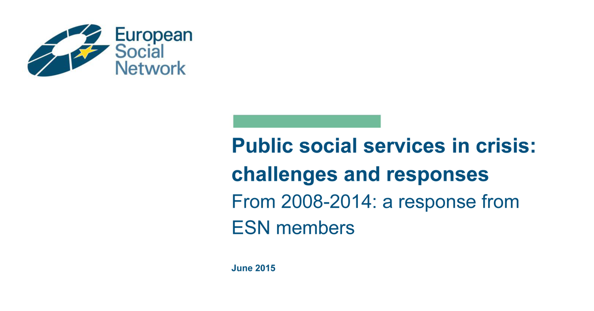 ESN Publica Relatório «Serviços Sociais Públicos Face à Crise: Desafios e Respostas»