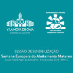 Sessão de Sensibilização «Semana Europeia do Aleitamento Materno» (6 out., Vila Nova de Gaia)