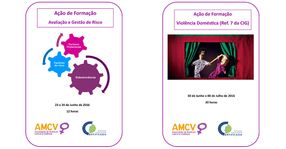 Ações de Formação «Avaliação e Gestão de Risco» e «Violência Doméstica» (23 jun. – 8 jul., Lisboa)