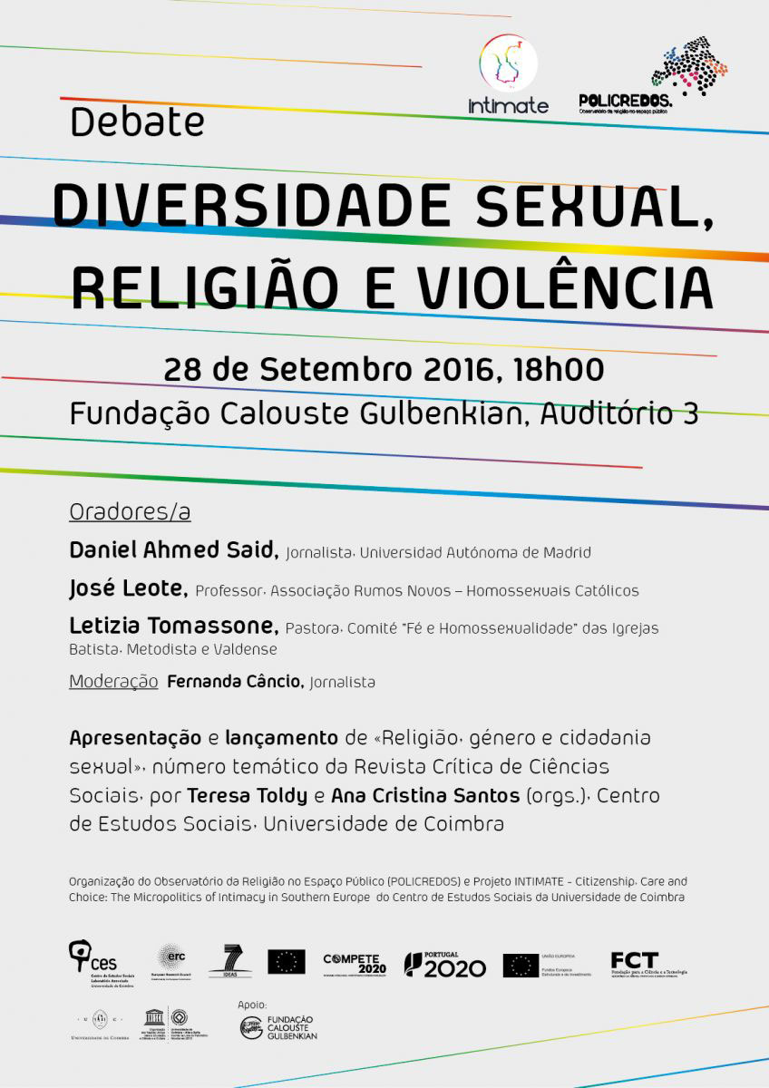 Colóquio Internacional «Diversidade Sexual, Religião e Violência» (28 set., Lisboa)