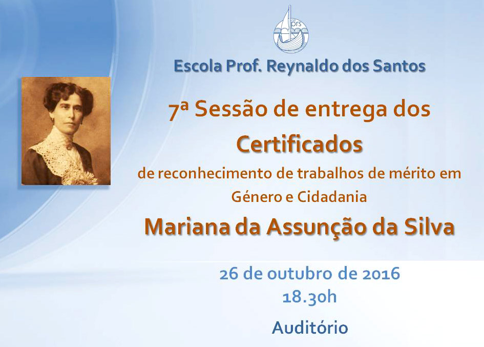 7.ª Edição do Certificado de Mérito Mariana da Assunção da Silva (26 out., Lisboa)