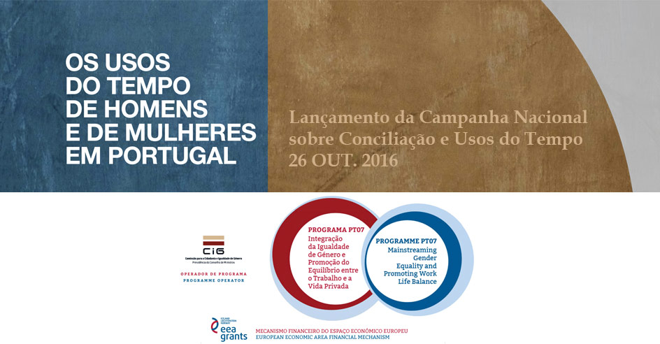 Campanha Nacional sobre Conciliação e Usos do Tempo (26 out., Lisboa)