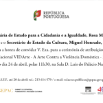 Convite - Cerimónia de atribuição do Prémio Nacional VIDArte - A Arte Contra a Violência Doméstica - 3ª edição (24 abr. Lisboa)