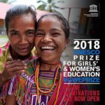 Prémio UNESCO para a educação das raparigas e das mulheres 2018: candidaturas abertas