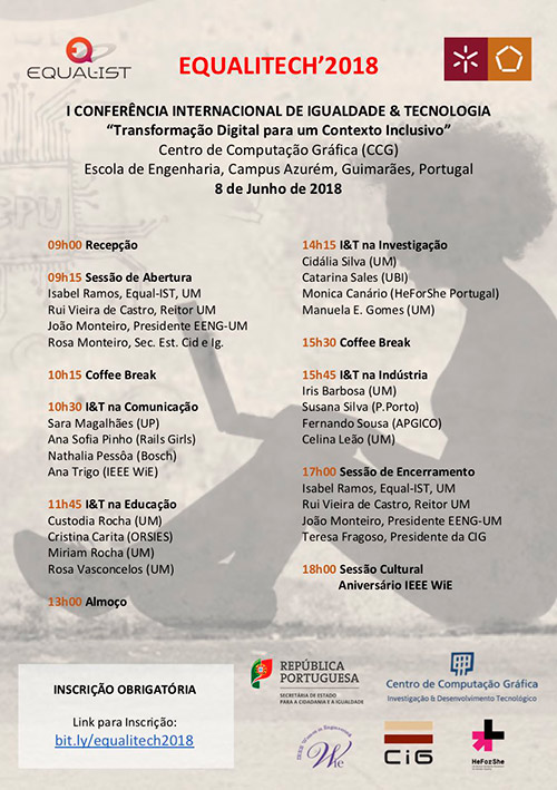 Iª Conferência Internacional de Igualdade & Tecnologia, em Guimarães