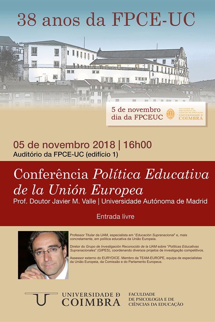 Conferência “Política educativa da União Europeia” (5 nov., Coimbra)