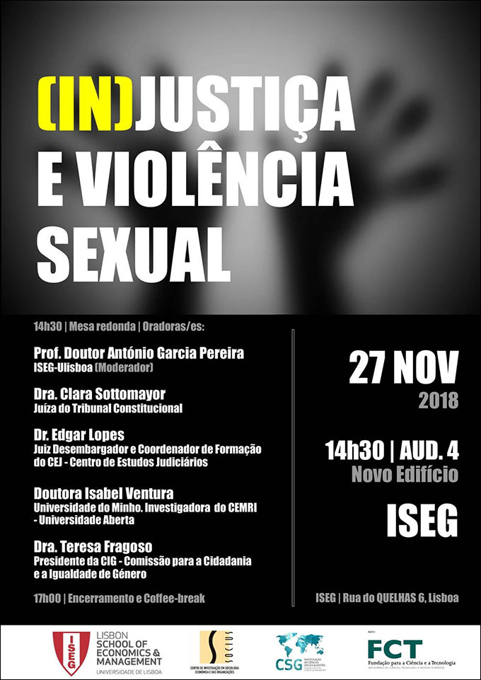 Mesa redonda «(IN)JUSTIÇA E VIOLÊNCIA SEXUAL»