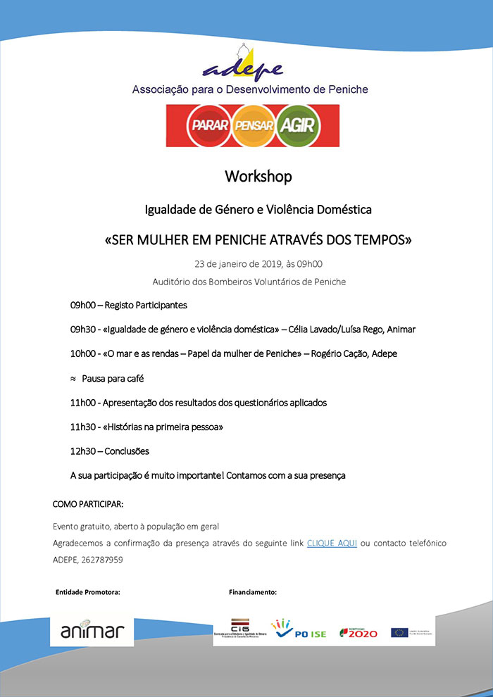 Workshop «Igualdade de Género» - Peniche, 23 de janeiro