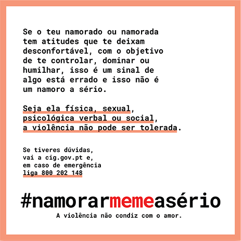 Campanha Nacional de Prevenção e Combate à Violência no Namoro #NamorarMemeASério