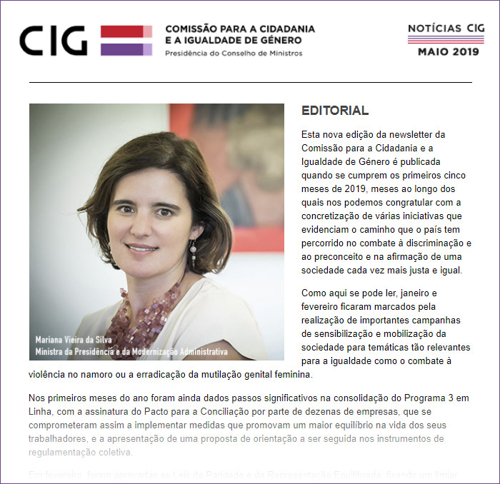 Newsletter CIG – maio de 2019