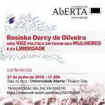 Conferencia sobre Rosiska Darcy de Oliveira, 27 de junho, Lisboa