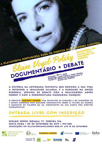 Documentário e debate sobre Éliane Vogel-Polsky – Lisboa, 20 setembro