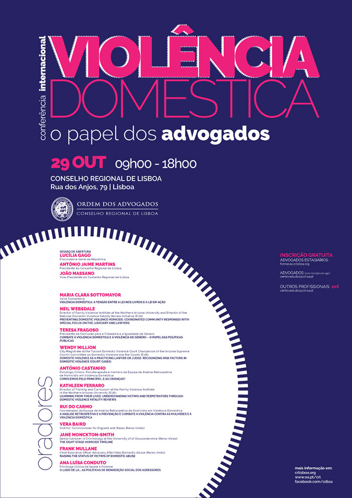 Conferência «Violência Doméstica – o papel dos advogados» em Lisboa