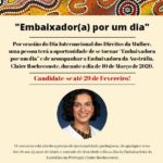 “Embaixador/a por um dia” – 10 de março, Lisboa