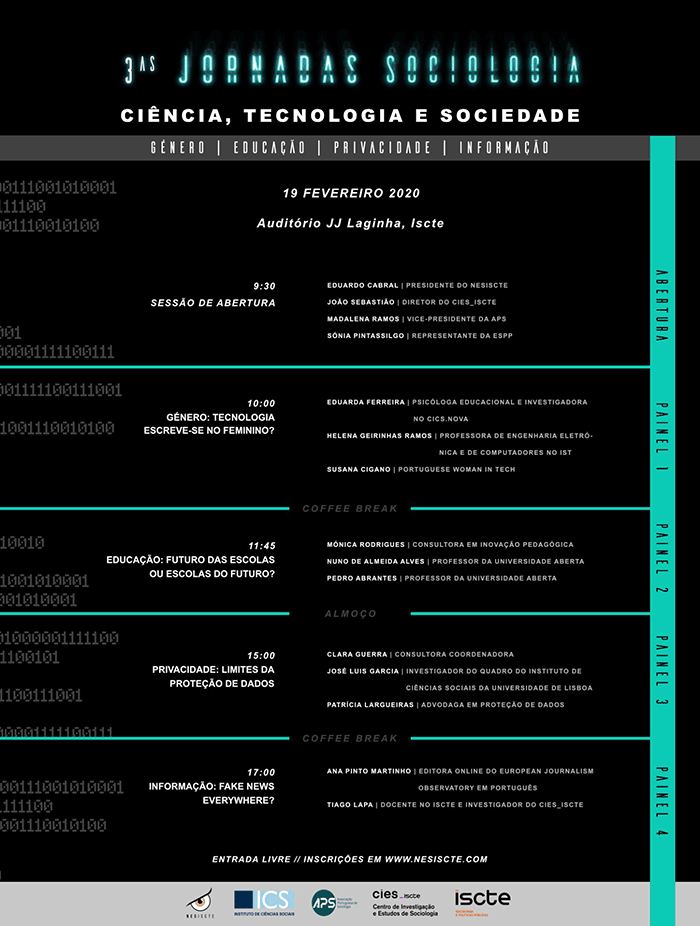 Jornadas de Sociologia – Pensar o futuro, 19 de fevereiro, Lisboa