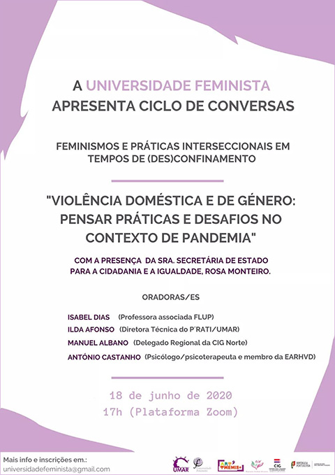 CIG participa no webinar “Violência Doméstica e de Género: pensar prática e desafios no contexto de pandemia”