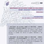 Candidaturas ao Mestrado em Estudos sobre as Mulheres- Género, Cidadania e Desenvolvimento