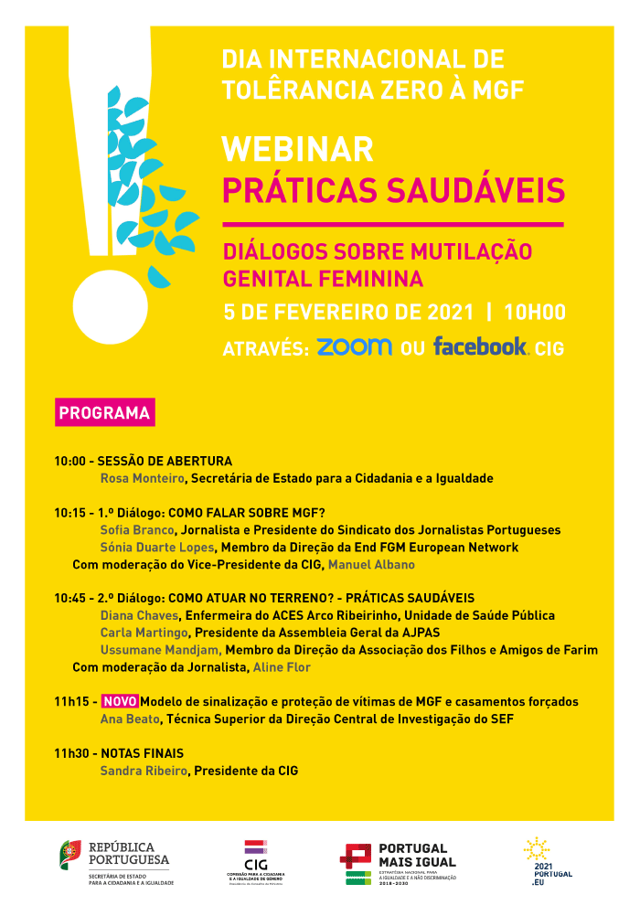 Webinar “Práticas Saudáveis – Diálogos sobre Mutilação Genital Feminina” 