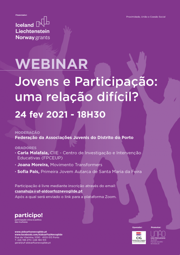 Webinar «Jovens e Participação: uma relação difícil?»