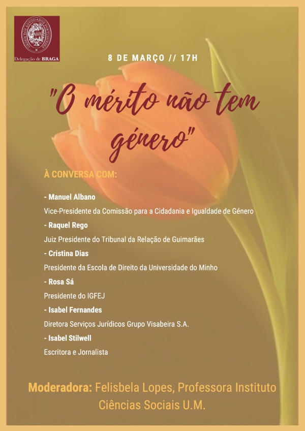 Dia Internacional das Mulheres | CIG participa em webinar da Delegação de Braga da Ordem dos Advogados