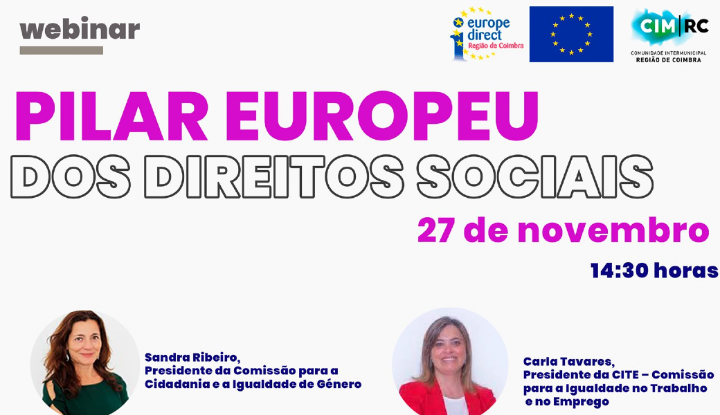 Webinar dedicado ao Pilar Europeu dos Direitos Sociais