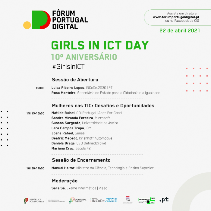 Engenheiras Por Um Dia | Webinar “Dia Internacional das Raparigas nas TIC: Conversas sobre Tecnologia”