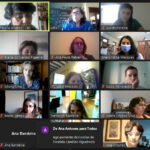 Captura de ecrã com as participantes da formação Sexismo: conhecer e ver para saber rejeitar
