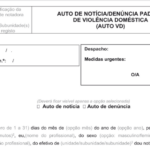 cabeçalho do auto de notícia/denúncia de violência doméstica