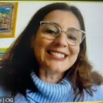 presidente da CIG sandra ribeiro a sorrir durante o webinar