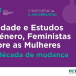 Cartaz da conferência, informação no texto