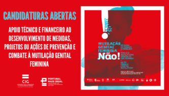 Menina negra, sobre fundo vermelho, com o texto não corte o futuro