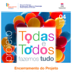 Todas e todos fazemos tudo, sobre muitos balões coloridos
