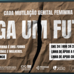 cartaz publicitário à beira da estrada.cada mutilação genital feminina rasga um futuro