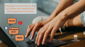 Raparigas jovens entre os 15 e os 24 anos têm experiências mais negativas na internet 