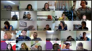 Imagem dos participantes na formação online