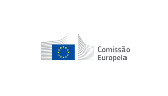 comissão europeia. bandeira azul com 12 estrelas amarelas em circulo