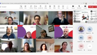 Imagem dos participantes na formação online