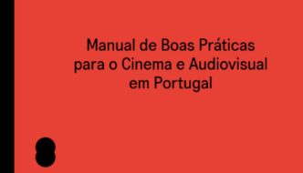 Manual de Boas Práticas para o Cinema e Audiovisual em Portugal, fundo vermelha