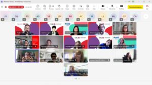 Imagem do webinar com as pessoas participantes