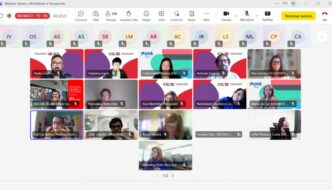 Imagem do webinar com as pessoas participantes